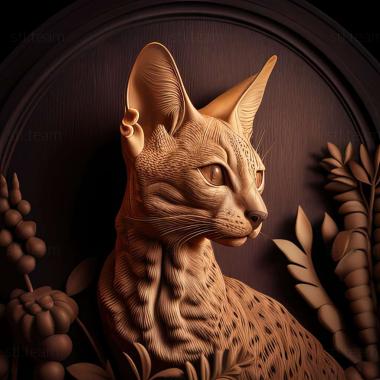 3D model Savannah cat (STL)